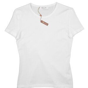 NEW Beautiful Loro Piana T Shirt!  Euro 44   Pure White  Fine Jersey Cotton